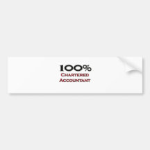100 Percent Chartered Accountant Bumper Sticker