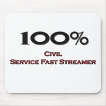 100 Percent Civil Service Fast Streamer Mouse Pads