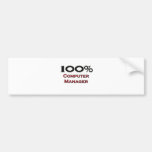 100 Percent Computer Manager Bumper Stickers