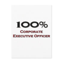 100 Percent Corporate Executive Officer Postcards