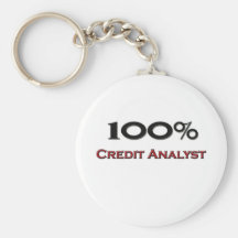 100 Percent Credit Analyst Keychains