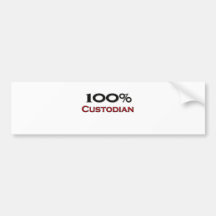 100 Percent Custodian Bumper Stickers