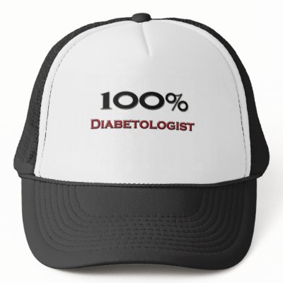 100 Percent Diabetologist Hats by professions