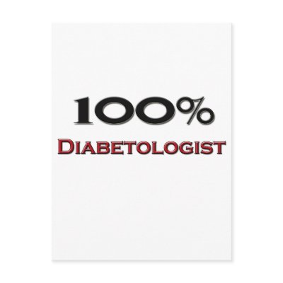 100 Percent Diabetologist Post Cards by professions