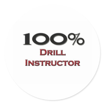 100 Percent Drill Instructor Sticker by professions