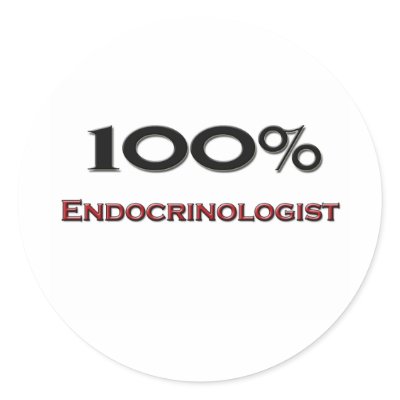 100 Percent Endocrinologist Stickers by professions