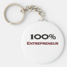 100 Percent Entrepreneur Keychain