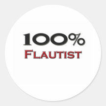 100 Percent Flautist Stickers