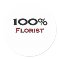 100 Percent Florist Sticker