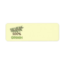 100 Percent Green T-shirts and Gifts labels