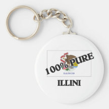 100 Percent Illini Key Chain