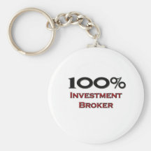 100 Percent Investment Broker Keychains