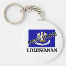 100 Percent Louisianan Keychain
