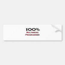 100 Percent Multimedia Programmer Bumper Stickers