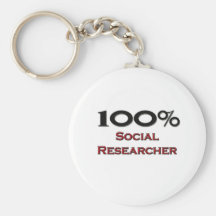 100 Percent Social Researcher Key Chain