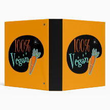 100 Percent Vegan Recipe Book 3 Ring Binder