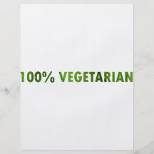 100 PERCENT VEGETARIAN PERSONALIZED FLYER