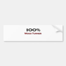 100 Percent Wood Turner Bumper Sticker