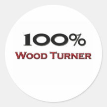 100 Percent Wood Turner Sticker