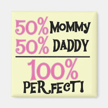 100% Perfect - Pink Tshirts and Gifts Refrigerator Magnets