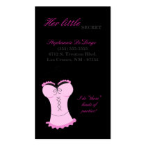 100 Pink and Black Lingerie Bra Business Card