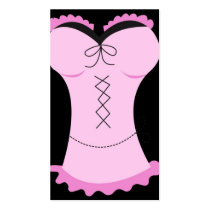 100 Pink and Black Lingerie Bra Business Card
