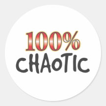 100 pour cent chaotiques autocollant