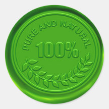 100% Pure & Natural Wax Seal Sticker