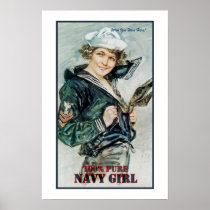 100% Pure Navy Girl Posters