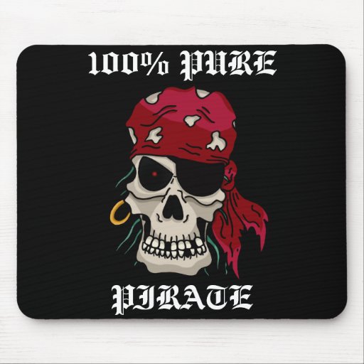 100% Pure Pirate Mouse Mat Mousepads