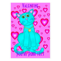 100 Purrr-fect Valentine's Day Cards Business Cards