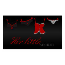 100 Red and Black Lingerie Bra Business Card