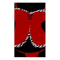 100 Red and Black Lingerie Bra Business Card