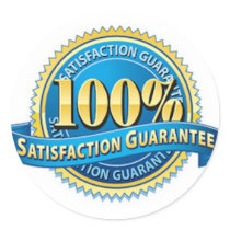 100% Satisfaction Guarantee Stickers