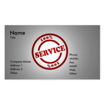 100 % Service Business Card