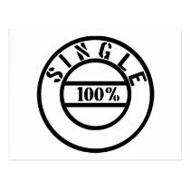 100% single postcards
