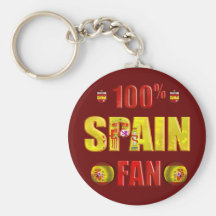 100 % Spain Fan - Spanish pride gifts Keychains