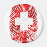 100% Swiss DNA fingerprint Switzerland flag gifts Refrigerator Magnets
