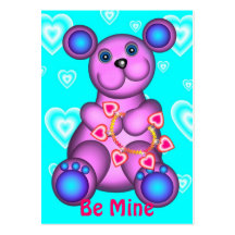 100 Valentine Teddy Bear Cards Business Card Template