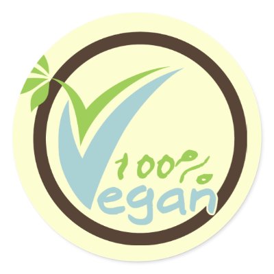100% Vegan Stickers by OrganicPlanet