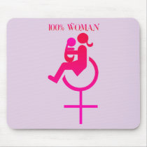 100% woman - Disability Awareness Mouse Pads