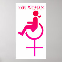 100% woman - Disability Awareness Poster