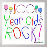 100 Year Olds Rock ! Poster
