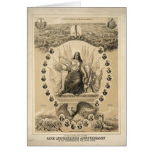 100th Anniversary of American Independence 1876 Greeting Cards