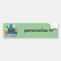 100th Birthday Gifts with Assorted Balloons Design bumper stickers
