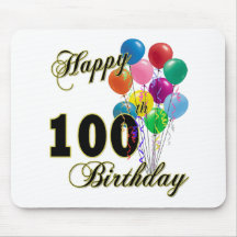 100th cadeaux d'anniversaire et habillement heureu tapis de souris