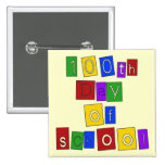 100th Day of School Block Letters Pin