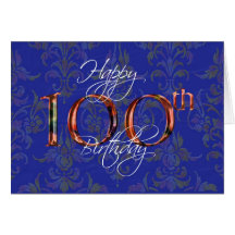 100th happy birthday greeting card