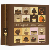 101 Coffee & Dessert Recipe 2" Binder binders