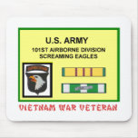101ST AIRBORNE DIVISION VIETNAM WAR VET mousepads